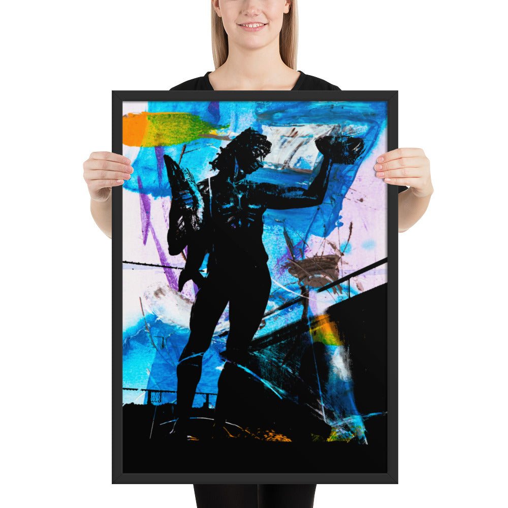 POSEIDON ABSTRACT - Framed matte paper poster