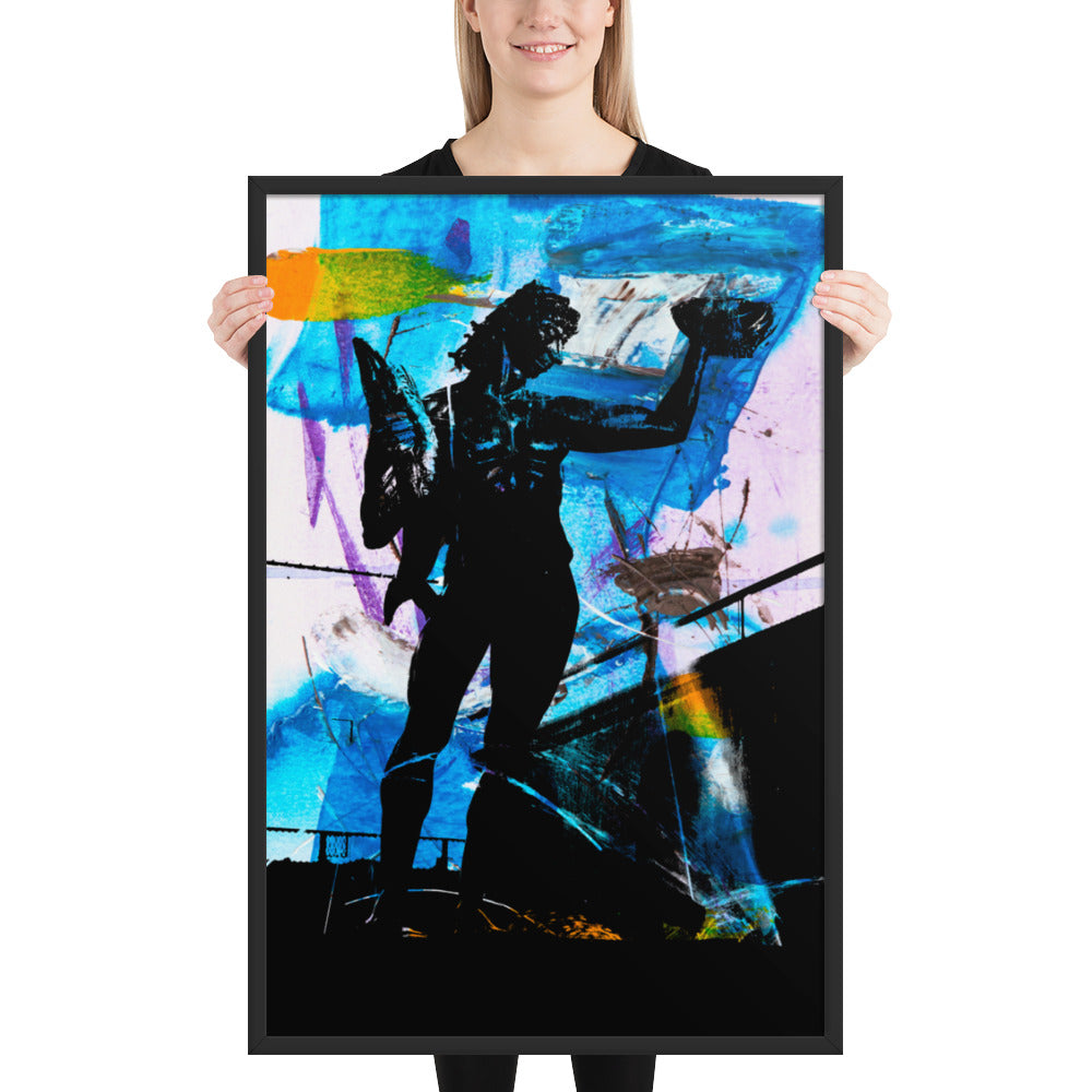 POSEIDON ABSTRACT - Framed matte paper poster